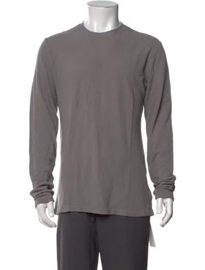 Pre-owned Cotton Citizen Crew Neck Long Sleeve T-shirt In Grey