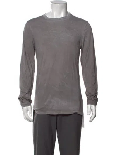 Pre-owned Cotton Citizen Crew Neck Long Sleeve T-shirt In Grey
