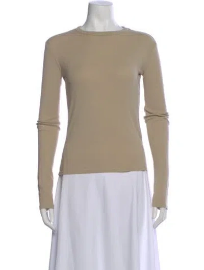 Pre-owned Cotton Citizen Crew Neck Long Sleeve T-shirt In Neutral