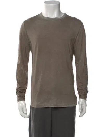 Pre-owned Cotton Citizen Crew Neck Long Sleeve T-shirt In Neutrals
