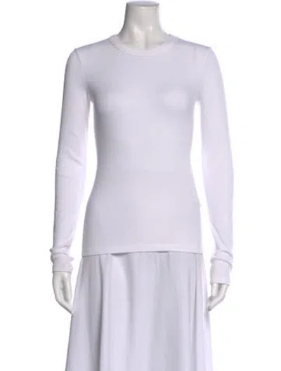 Pre-owned Cotton Citizen Crew Neck Long Sleeve T-shirt In White