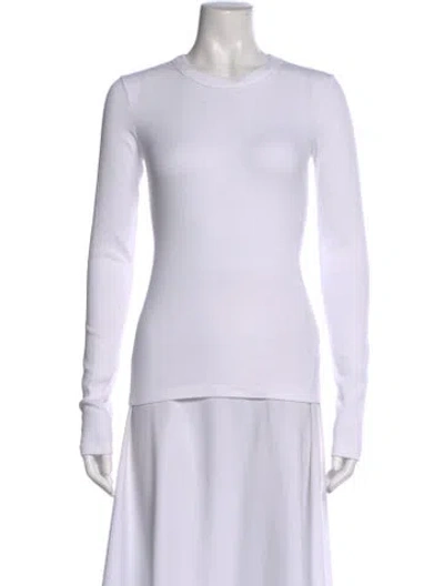 Pre-owned Cotton Citizen Crew Neck Long Sleeve T-shirt In White