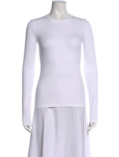 Pre-owned Cotton Citizen Crew Neck Long Sleeve T-shirt In White