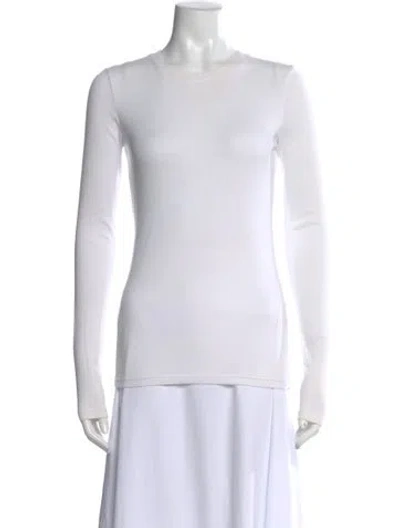 Pre-owned Cotton Citizen Crew Neck Long Sleeve T-shirt In White