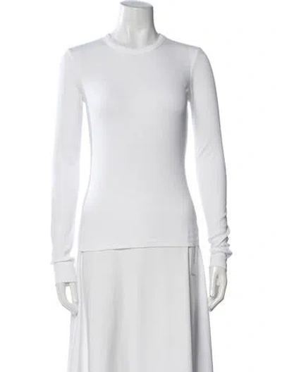 Pre-owned Cotton Citizen Crew Neck Long Sleeve T-shirt In White