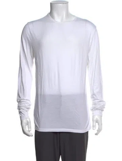 Pre-owned Cotton Citizen Crew Neck Long Sleeve T-shirt In White