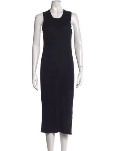 Pre-owned Cotton Citizen Crew Neck Midi Length Dress In Black