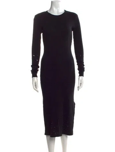 Pre-owned Cotton Citizen Crew Neck Midi Length Dress In Black