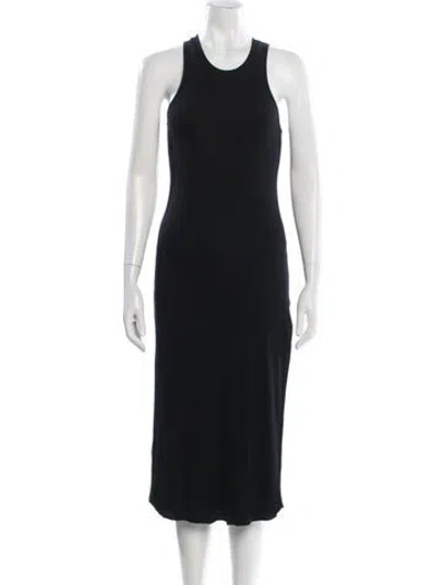 Pre-owned Cotton Citizen Crew Neck Midi Length Dress In Blue