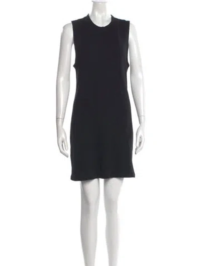 Pre-owned Cotton Citizen Crew Neck Mini Dress In Black