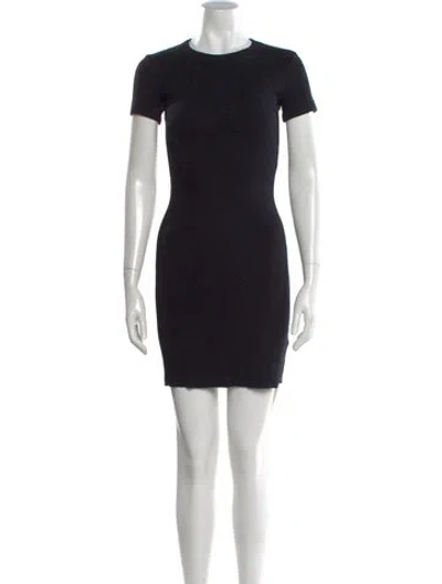 Pre-owned Cotton Citizen Crew Neck Mini Dress In Black