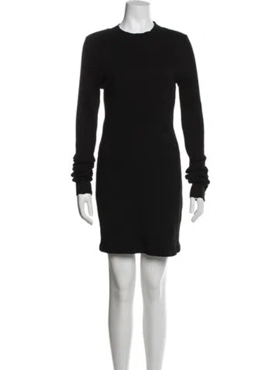 Pre-owned Cotton Citizen Crew Neck Mini Dress In Black