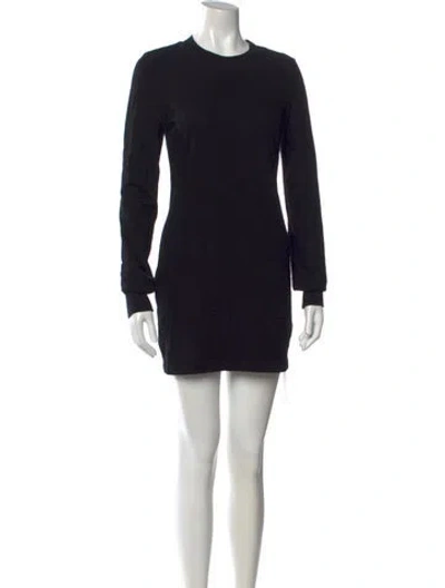 Pre-owned Cotton Citizen Crew Neck Mini Dress In Black