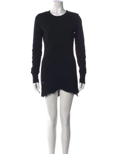 Pre-owned Cotton Citizen Crew Neck Mini Dress In Black