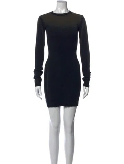 Pre-owned Cotton Citizen Crew Neck Mini Dress In Black
