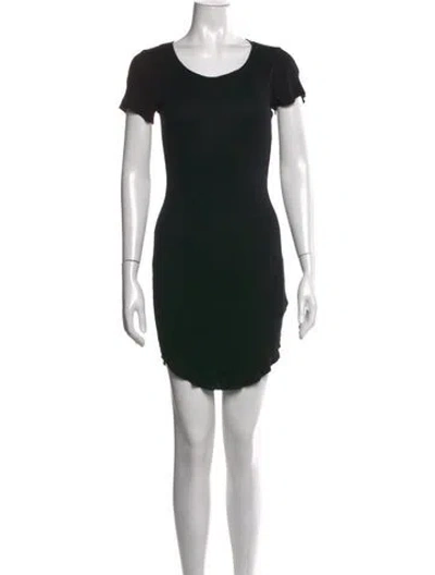 Pre-owned Cotton Citizen Crew Neck Mini Dress In Black