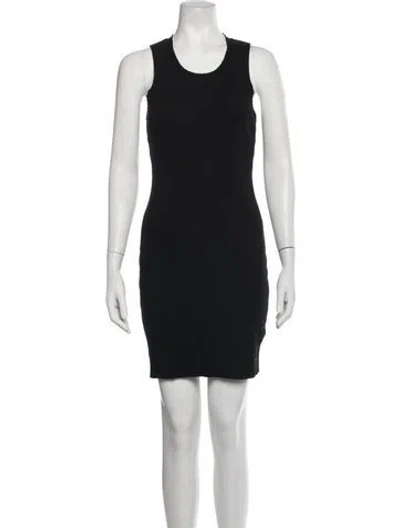 Pre-owned Cotton Citizen Crew Neck Mini Dress In Black