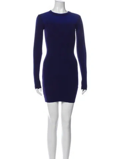 Pre-owned Cotton Citizen Crew Neck Mini Dress In Blue
