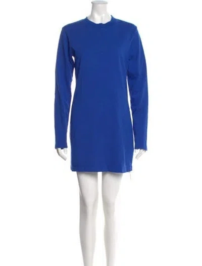 Pre-owned Cotton Citizen Crew Neck Mini Dress In Blue