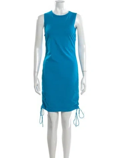 Pre-owned Cotton Citizen Crew Neck Mini Dress In Blue