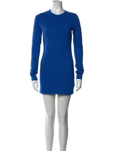 Pre-owned Cotton Citizen Crew Neck Mini Dress In Blue