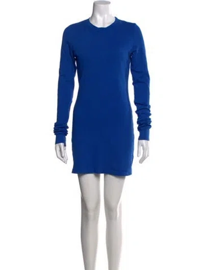 Pre-owned Cotton Citizen Crew Neck Mini Dress In Blue