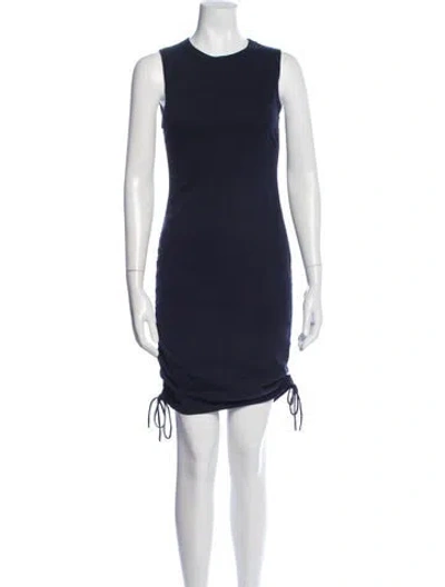 Pre-owned Cotton Citizen Crew Neck Mini Dress In Blue