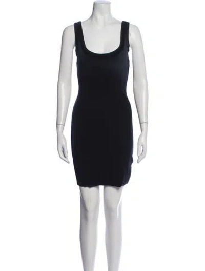 Pre-owned Cotton Citizen Crew Neck Mini Dress In Blue