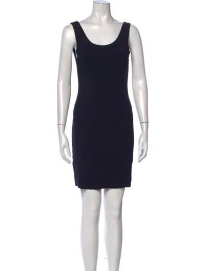 Pre-owned Cotton Citizen Crew Neck Mini Dress In Blue