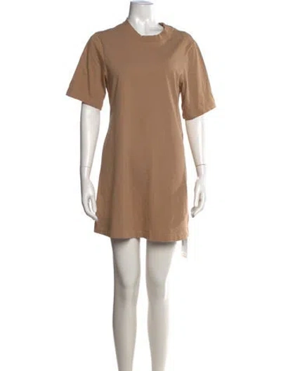 Pre-owned Cotton Citizen Crew Neck Mini Dress In Brown