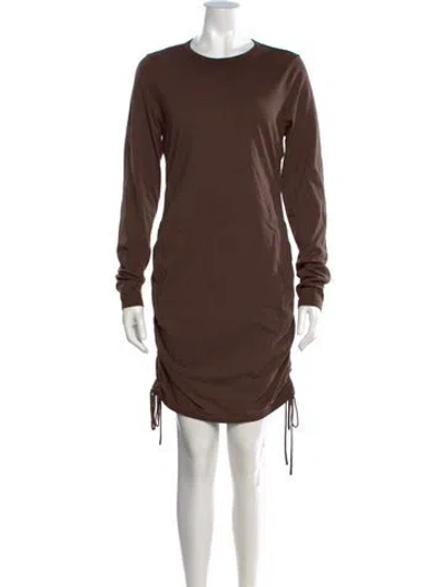 Pre-owned Cotton Citizen Crew Neck Mini Dress In Brown