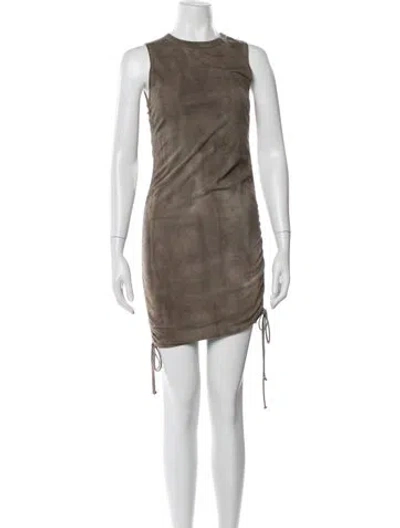 Pre-owned Cotton Citizen Crew Neck Mini Dress In Green