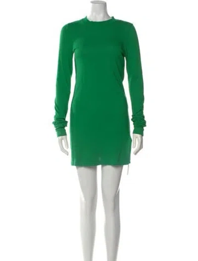 Pre-owned Cotton Citizen Crew Neck Mini Dress In Green