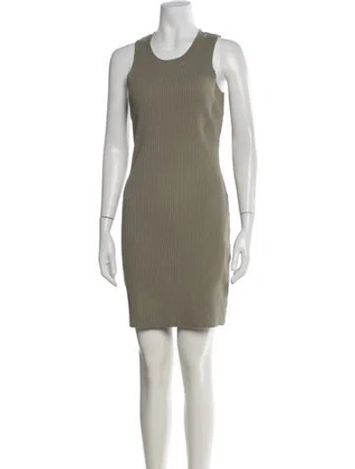 Pre-owned Cotton Citizen Crew Neck Mini Dress In Green