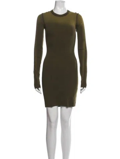 Pre-owned Cotton Citizen Crew Neck Mini Dress In Green