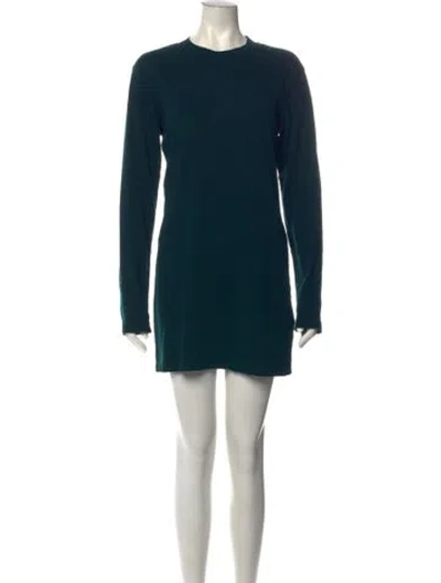 Pre-owned Cotton Citizen Crew Neck Mini Dress In Green