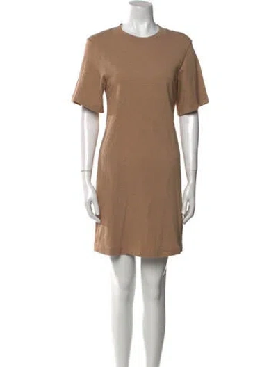 Pre-owned Cotton Citizen Crew Neck Mini Dress In Neutral