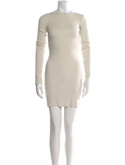 Pre-owned Cotton Citizen Crew Neck Mini Dress In Neutral