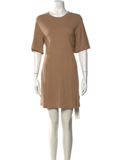 Pre-owned Cotton Citizen Crew Neck Mini Dress In Neutrals