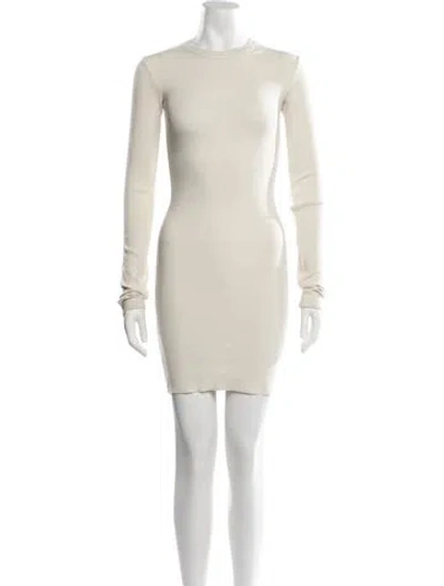 Pre-owned Cotton Citizen Crew Neck Mini Dress In Neutrals