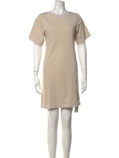 Pre-owned Cotton Citizen Crew Neck Mini Dress In Neutrals