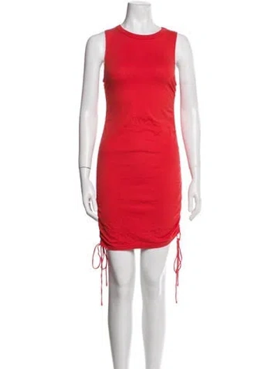 Pre-owned Cotton Citizen Crew Neck Mini Dress In Red