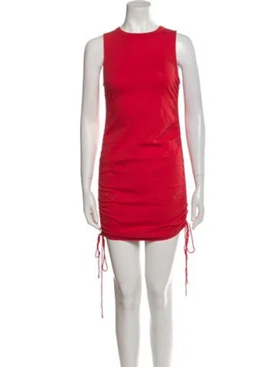 Pre-owned Cotton Citizen Crew Neck Mini Dress In Red