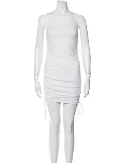 Pre-owned Cotton Citizen Crew Neck Mini Dress In White