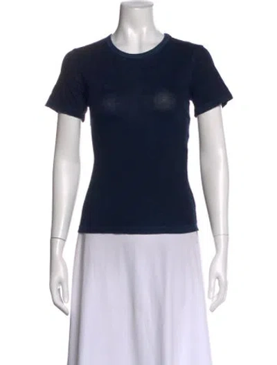 Pre-owned Cotton Citizen Crew Neck Short Sleeve T-shirt In Blue