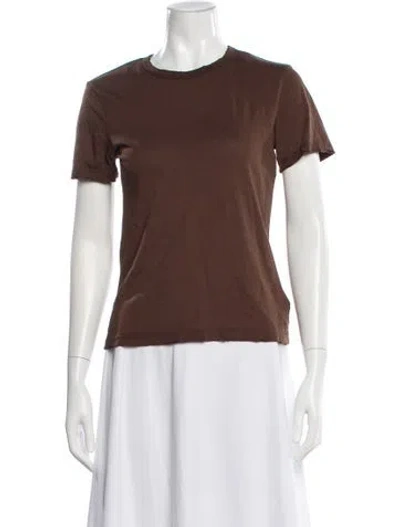 Pre-owned Cotton Citizen Crew Neck Short Sleeve T-shirt In Brown
