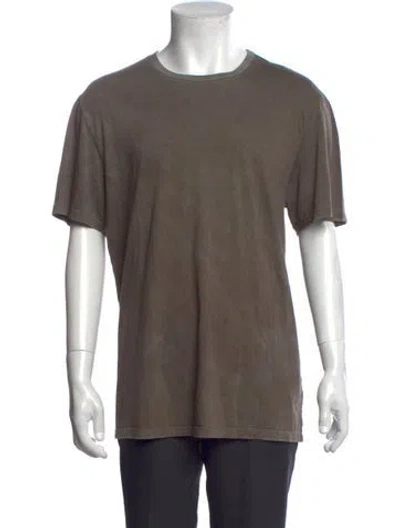 Pre-owned Cotton Citizen Crew Neck Short Sleeve T-shirt In Brown