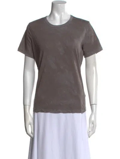 Pre-owned Cotton Citizen Crew Neck Short Sleeve T-shirt In Gray