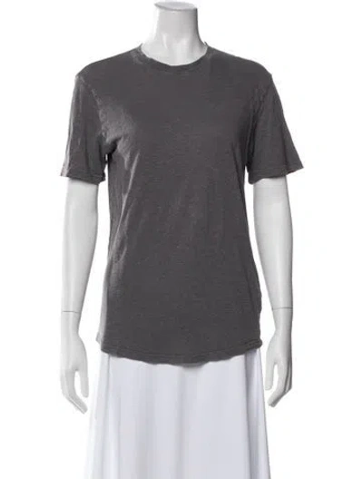 Pre-owned Cotton Citizen Crew Neck Short Sleeve T-shirt In Gray