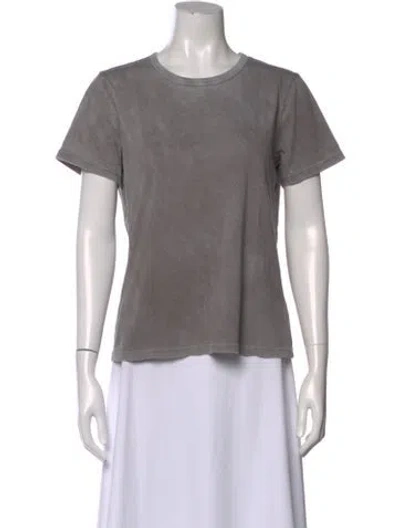 Pre-owned Cotton Citizen Crew Neck Short Sleeve T-shirt In Gray